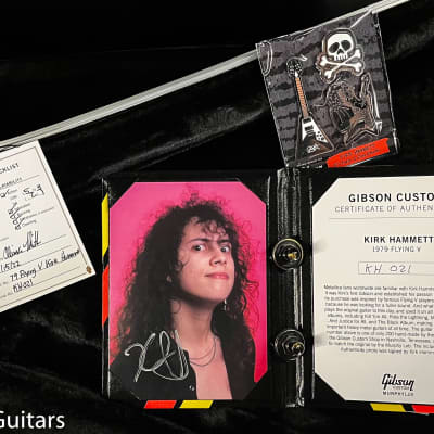 Gibson Custom Shop Kirk Hammett 1979 Flying V Ebony Murphy Lab Replica Aged Chrome Ebony (021) image 8