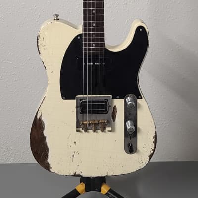 ギター MJT Telecaster Heavy Relic MJT VTT Body Partscaster Telecaster-Style Guitar 2-Tone