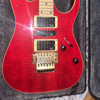 Ibanez Ex3700 1990-1993 - Red flame top*Rare* image 5