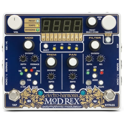 New Electro-Harmonix EHX Mod Rex Polyrhythmic Modulator Pedal! Modrex! for sale
