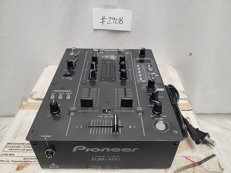 PIONEER DJM-400 2 CHANNEL DJ EFFECTS MIXER #2908 GOOD USED WORKING 