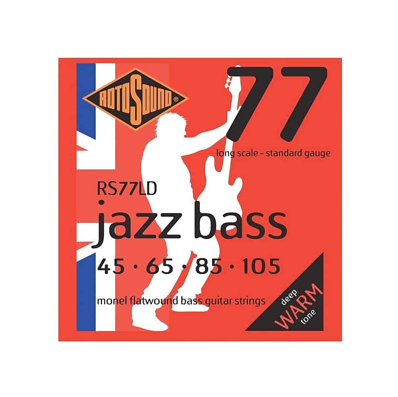 Rotosound RS77LD Jazz Bass Monel Flatwound Electric Bass 4 String