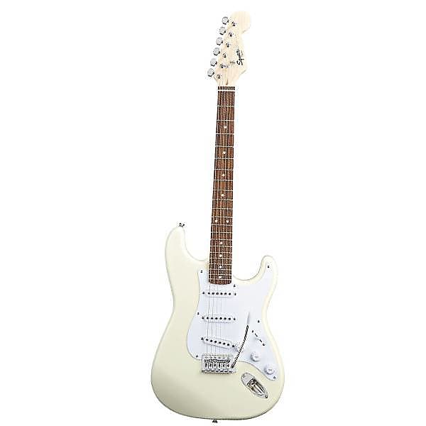 Squier Bullet HSS Stratocaster w/Tremolo Electric Guitar, Laurel FB, Arctic  White