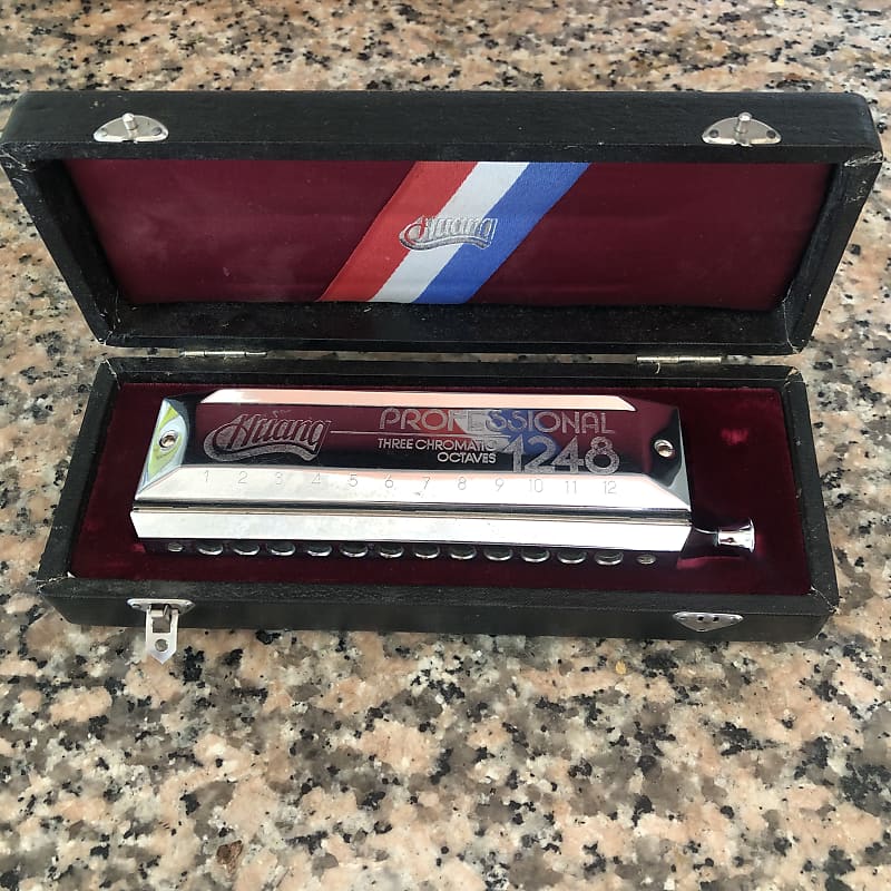 Haung 1248 professional three chromatic octaves harmonica Reverb