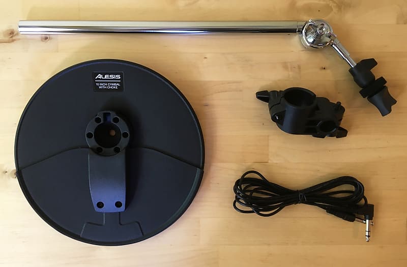 NEW-Alesis SURGE/COMMAND 10" Cymbal Expansion Set: 10 Inch Choke Cymbal, 21" Cymbal Arm, Clamp,Cable image 1