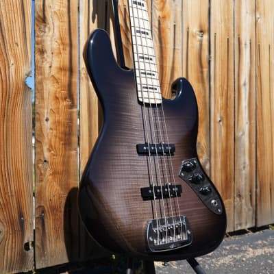 G&L USA Custom Shop JB Blackburst 4-String Electric Bass w/ Black Tolex Case (2023) image 4