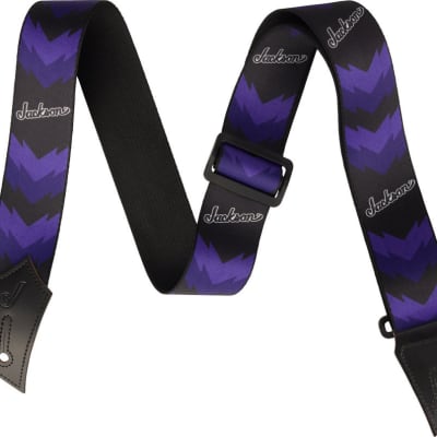 Jackson Strap with Double V Pattern - Black/Purple image 1