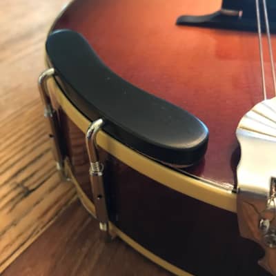 Cumberland Acoustic Mandolin Armrest, Brand New, Natural Ebony/Chrome, Protect your mandolin! image 1