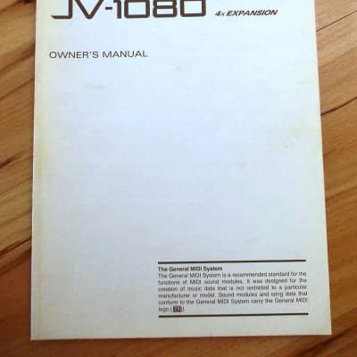 manual for Roland JV-1080 Synthesizer Module