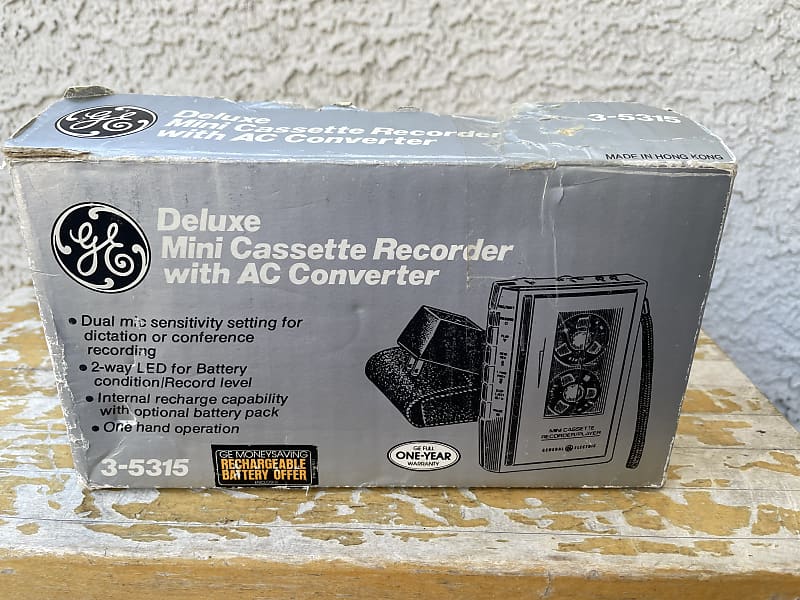 Vintage General Electric GE Deluxe Mini Cassette Recorder For Reverb
