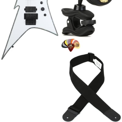 B.C. Rich Ironbird Extreme with Floyd Rose Electric Guitar - Matte White  Bundle with Snark ST-8 Super Tight Chromatic Tuner... (4 Items) for sale