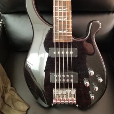 Prestige 5 String Bass Guitar 2000's Transparent Black image 2