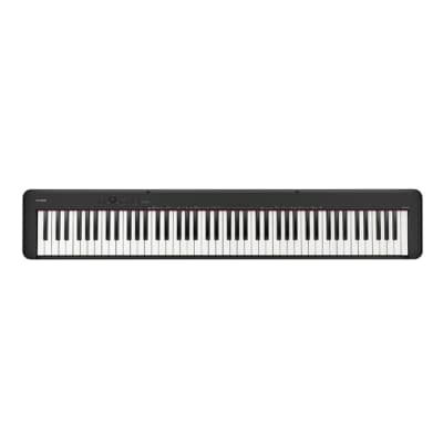 Casio CDP-S160 Portable Digital Piano with 88-Key Weighted Action, Sheet Music Stand, Power Supply, USB-MIDI and 10 tones, black (CDP-S160BK)