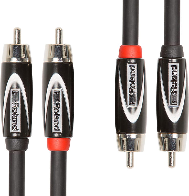 Roland RCC-5-2R2R Black Series Interconnect Cable with Dual RCA to RCA Connectors - 5 ft. image 1