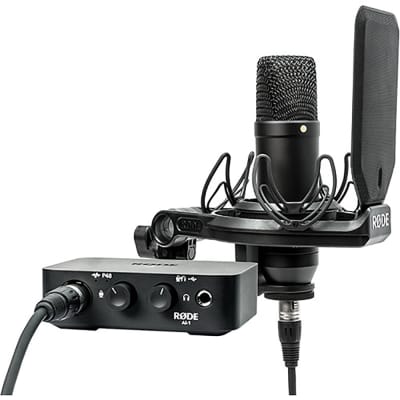 Rode NT1-A Recording Pack with Focusrite Scarlett 2i2 (2nd Gen) Interface &  Stand