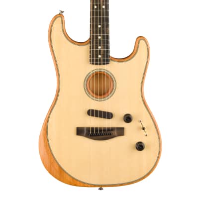 Fender American Acoustasonic Stratocaster - Natural w/ Ebony FB image 3