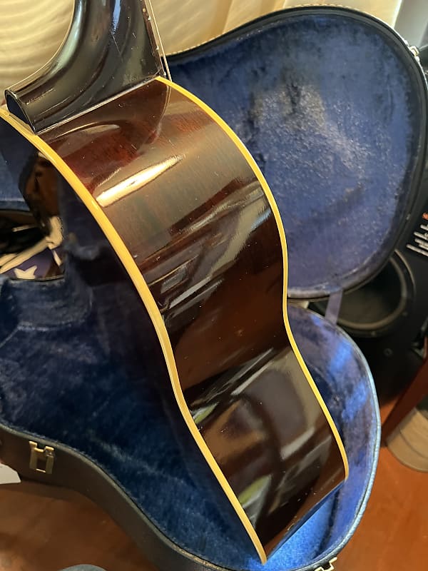 burny bj 60 acoustic guitar 1970's sunburst | Reverb