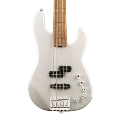 Charvel Pro Mod San Dimas PJ V 5 String Bass Guitar Platinum Pearl for sale