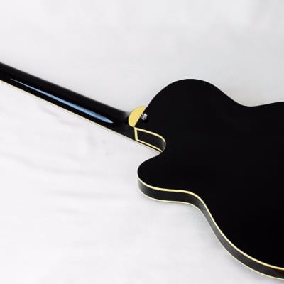 Italia Torino Semi-Hollow Bass Guitar in Black w/Softcase image 6