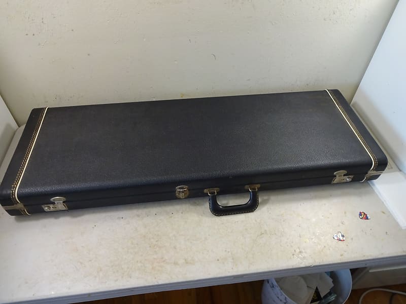 Fender Stratocaster 1965 Black tolex no logo case excellent Reverb