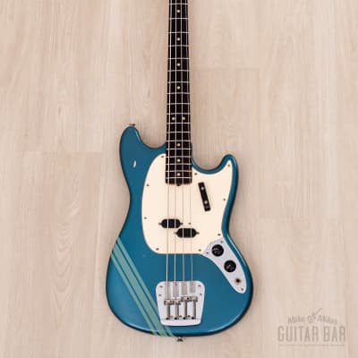 1973 Fender Mustang Bass Competition Burgundy Vintage Short Scale Bass w/ Case image 2
