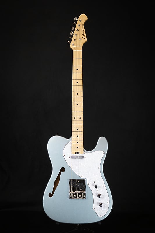 Aria Pro II TEG-TL Thinline Electric Guitar (Various Finishes)-Metallic Ice Blue image 1