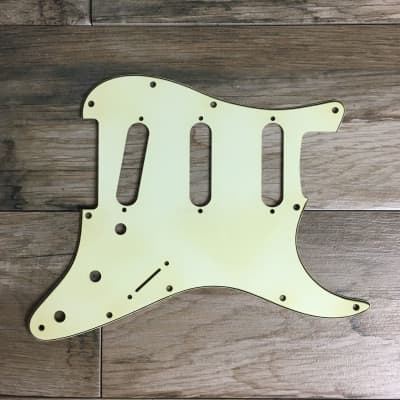 Made to Order - FRANCHIN Mercury pickguard Relic Aged, Vintage White/ Black/ Mint Green/ Tortoise Red, SSS/HSS, guitar scratchplate S-type Made in Italy image 7