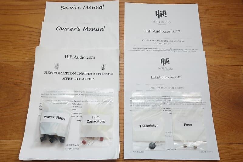 Leak stereo 20 restoration kit filter capacitor repair rebuild fix  			