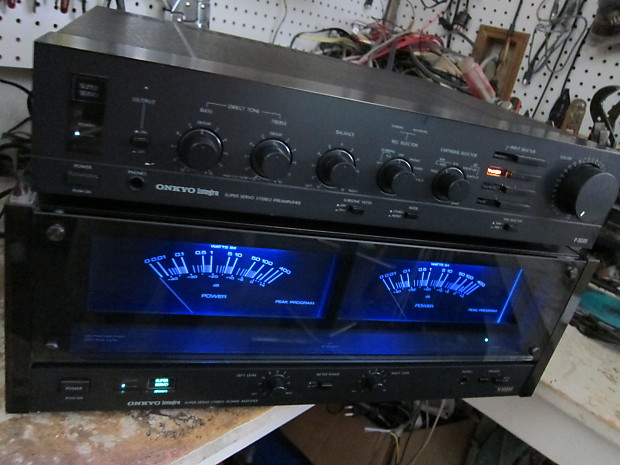 Onkyo Integra M-506RS Stereo Amp, Super Servo, Back Lit Vu Meters, 150 WPC,  Ex Sound, Top Line, 120