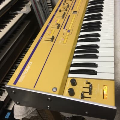 Custom Yellow Juno 106 Roland w/ polyphony meter ! image 1