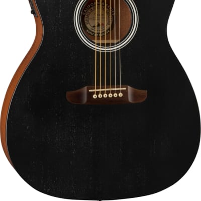 Fender Monterey Standard Acoustic-Electric Guitar, Black Top | Reverb