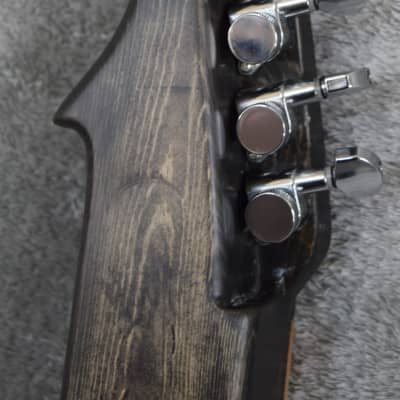 Hand Made Lap Steel 2-hum VT3way Shannon X-Axe 2022 Stain Black Blue Bevels Satin Relic image 8