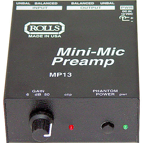 Rolls MP13 Mini Single CH Mic Preamp image 1