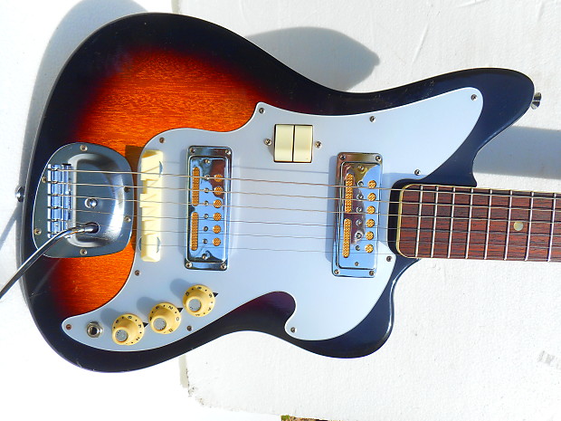 Zenon Guitar, 1960's, Japan, 2 Gold Foil Pickups, Sunburst