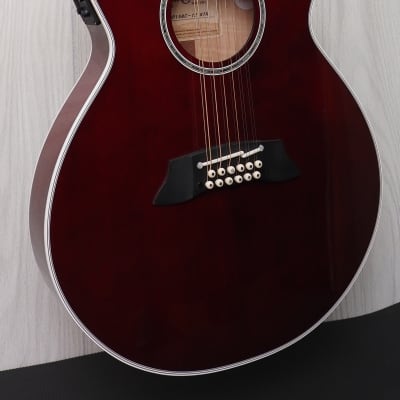 Takamine TSP158C-12 STR Acoustic Electric 12-String See Thru Red Gloss - W/Setup & Case image 2
