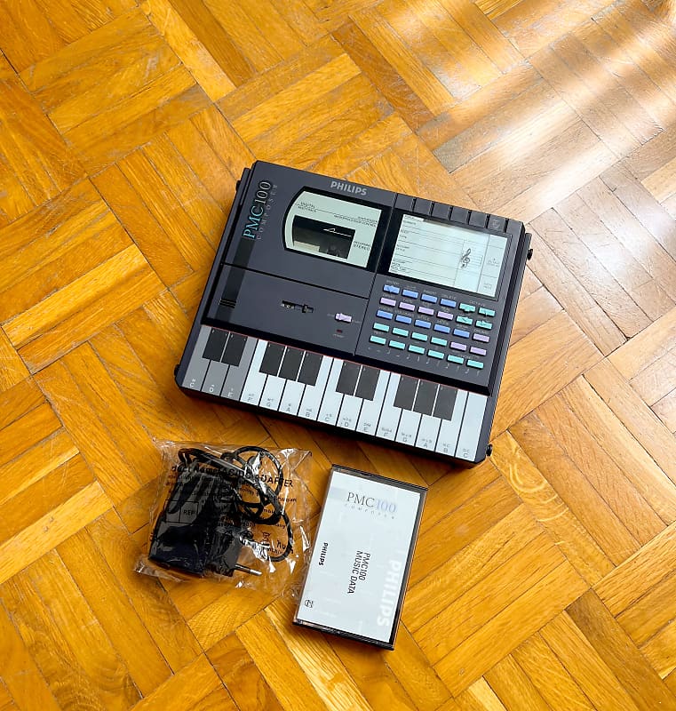 Philips PCM-100 (1988) FM Synthesizer and Personal Music Composer! With original data tape and a compatible brand-new power supply! Super rare! image 1