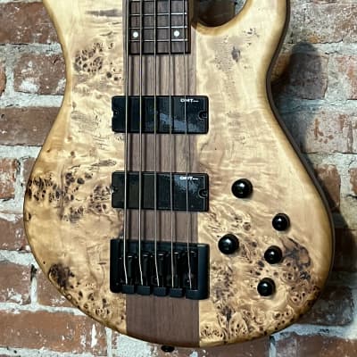 Dean Edge Select 5-String Bass Guitar HH   Burled Poplar Satin Natural, Help Indie Music for sale