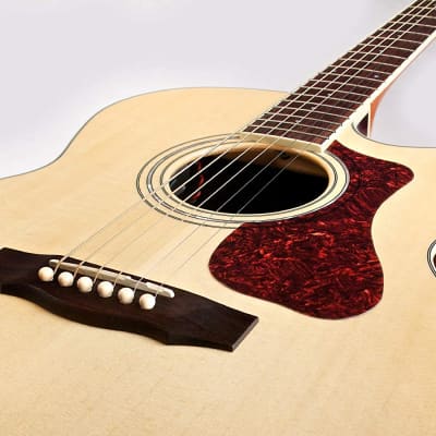 Guild F-150CE - All Solid, Spruce top, Indian rosewood back/sides - Natural image 7