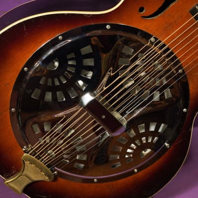 1938 Dobro 8-String Squareneck Norwood Chimes Resonator Guitar (VIDEO! Customized, Ready to Go) image 6