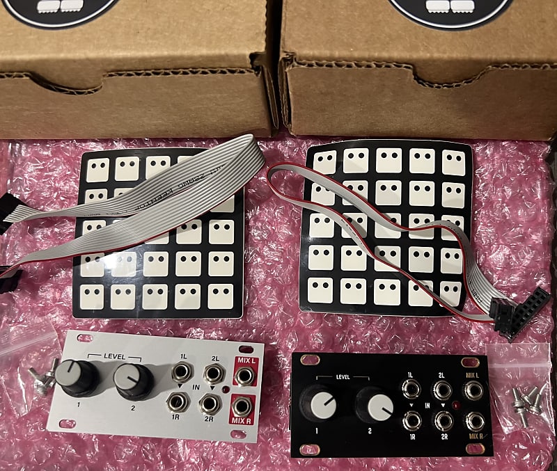 2 x Intellijel stereo mixer 1u Eurorack modules Reverb