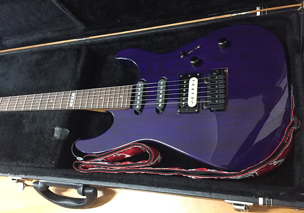 ESP Mirage Custom Electric Gutiar SSH HSS Purple Reverse | Reverb