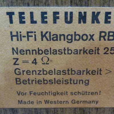 Telefunken  RB70 Klangbox Rare Hi-Fi Vintage Speaker Pair image 5