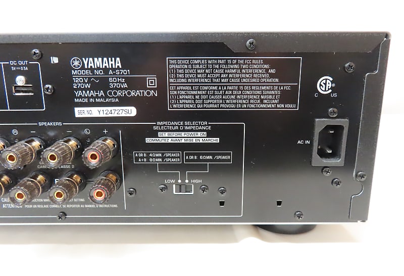 Amplificateur hifi Yamaha AS701 BLACK - DARTY Réunion