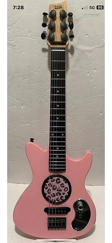 First Act Pink mini Guitar 2000s - Pink image 1