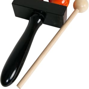 Dobani AGDG Wooden Double Bell Agogo with Mallet