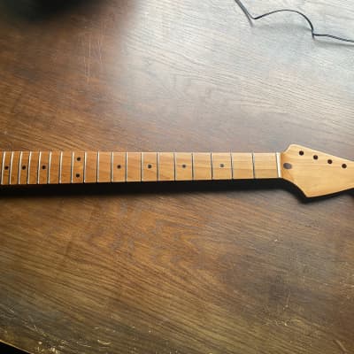 Roasted Maple Guitar Neck For Stratocaster Strat - Nitro Finish - One Piece for sale
