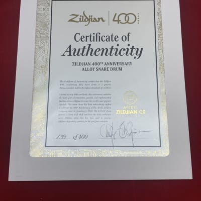 Zildjian 400th Limited Edition Snare Drum (#139 of 400) image 9
