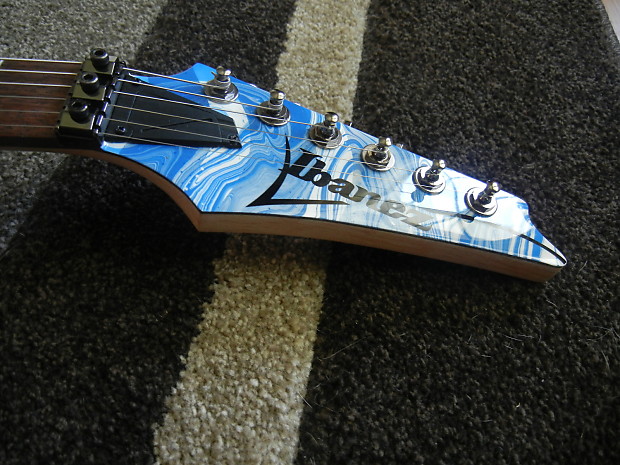 Ibanez RG550xh Blue Swirl 30 fret guitar