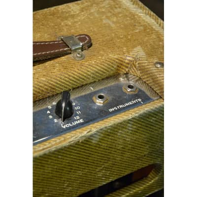 1956 Fender Princeton Model 5F2 5W Guitar Amp tweed image 7