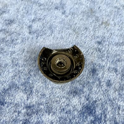 1960's Gibson Black Reflector Guitar  Knob  "No Tone-Volume"  Cracked but Functional (SG-LP-335) image 4